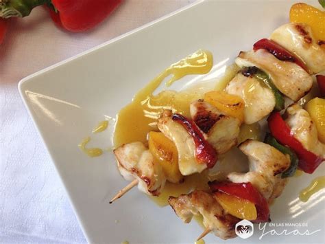 Brochetas De Pollo Con Salsa De Mostaza Y Miel Brochetas De Pollo