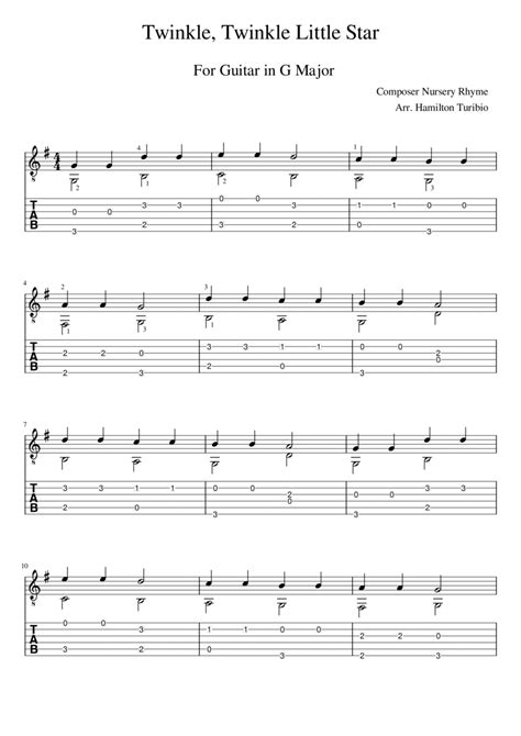 Guitar Chords For Twinkle Twinkle Little Star