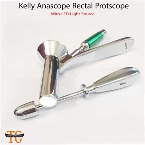 Surgical Hemorrhoid Kelly Anoscope Rectal Proctoscope With Led Light