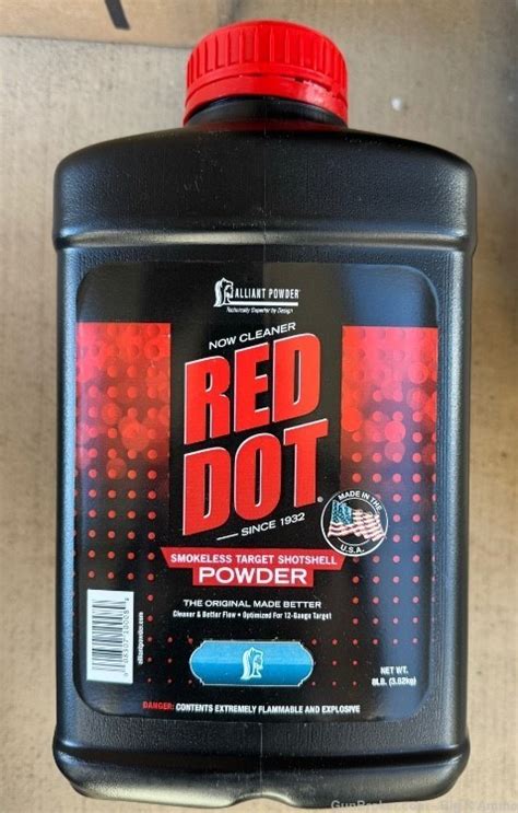 Alliant Red Dot Smokeless Shotshell Powder 8 Lbs Fresh Stock New Design Reloading Powder At