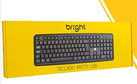 TECLADO PRETO USB BRIGHT