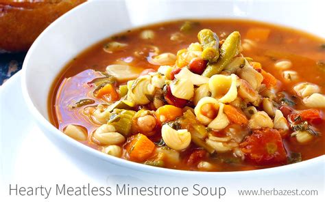 Hearty Meatless Minestrone Soup Herbazest