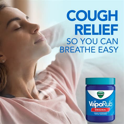 Vicks VapoRub Chest Rub Ointment Relief From Cough Cold Aches