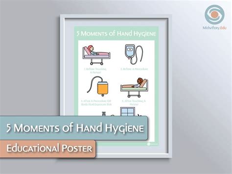 Moments Of Hand Hygiene Educational Poster Etsy Hand Hygiene