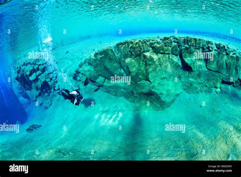 Scuba Diving In Silfra Fissure Thingvellir National Park Iceland