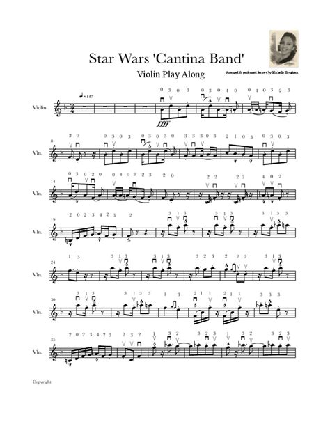 STAR WARS 'CANTINA BAND' (Violin Play Along) | PDF