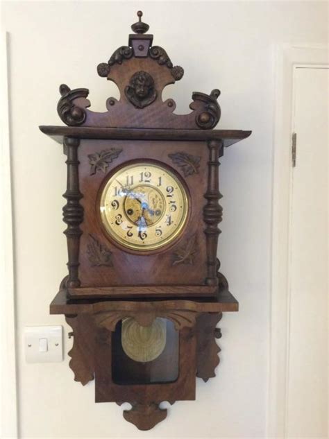 Antique German Gustav Becker Wall Clock Furniture Home Living Home