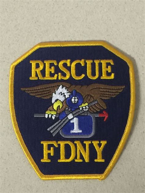 FDNY RESCUE 1 NEW YORK FIRE DEPARTMENT STATION PATCH SQUAD EMS Fdny