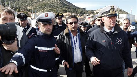 Captain Schettino Returns to Costa Concordia Crime Scene