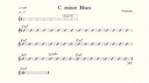 C Minor Blues Backing Track For Piano 140 YouTube