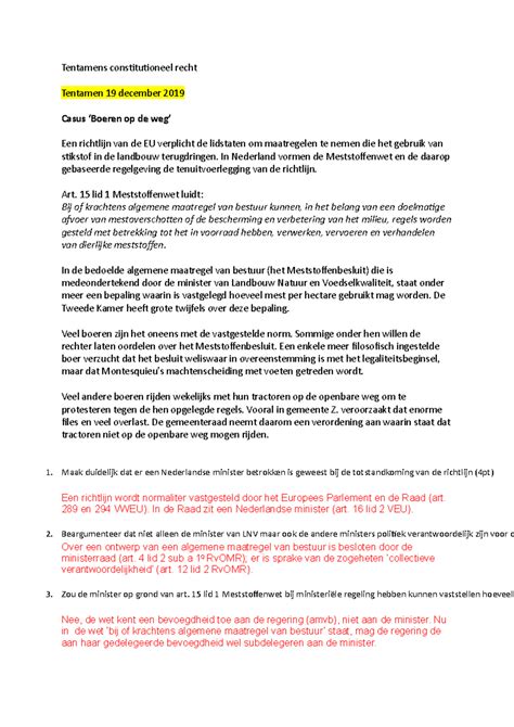 FINAL 7 9 Juli 2020 Vragen En Antwoorden Tentamens Constitutioneel