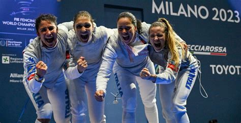 Scherma Mondiali Italia Medaglia D Oro Nel Fioretto A Squadre