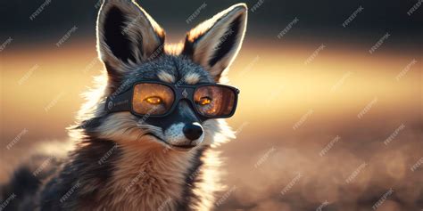 Premium Photo A Fox Wearing Sunglasses And A Fox Wearing Sunglasses