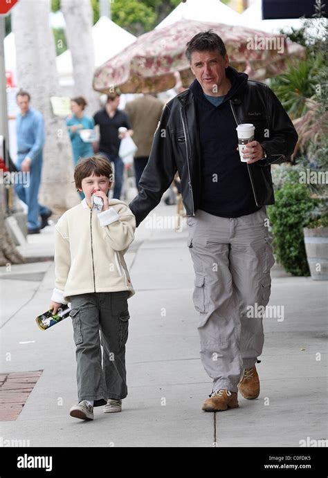 The Late Late Show Host Craig Ferguson With His Son Milo Ferguson Los