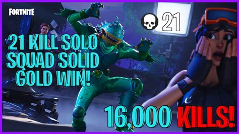 Kill Solo Squad Win With Solid Gold Fortnite Battle Royale