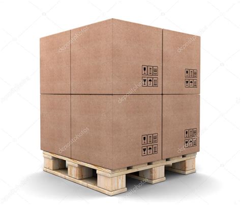 Cardboard Boxes On Pallet Stock Photo By Rexi