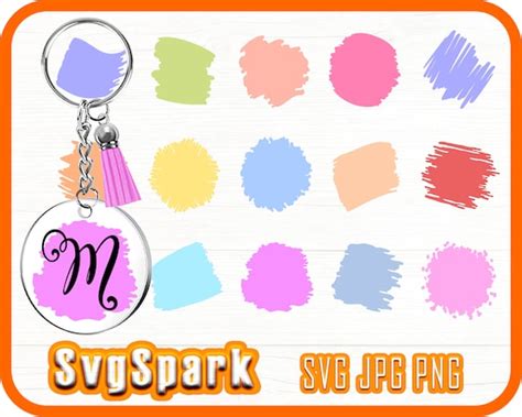 PAINT BRUSH STROKES svg Llavero svg Decorar llaveros Etsy México