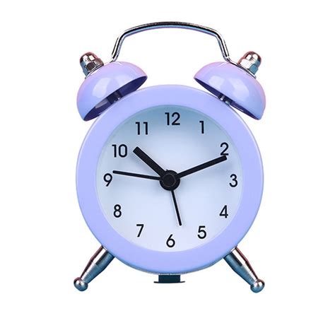 Classic Double Bell Mini Alarm Clock Quartz Movement Bedside Night