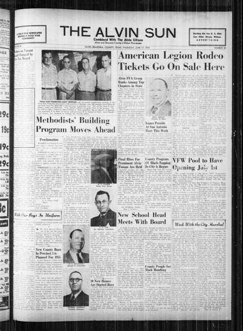 The Alvin Sun (Alvin, Tex.), Vol. 64, No. 45, Ed. 1 Thursday, June 17 ...