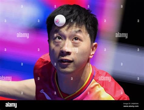 Busan South Korea Th Feb Ma Long Of China Competes Against