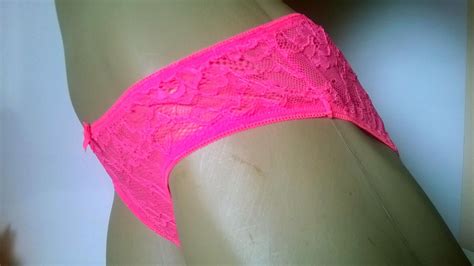 Bright Pink Soft Stretch Lace Bikini Brief Panties Gorgeous Knickers