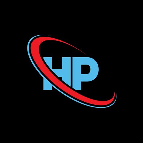 HP logo. HP design. Blue and red HP letter. HP letter logo design ...