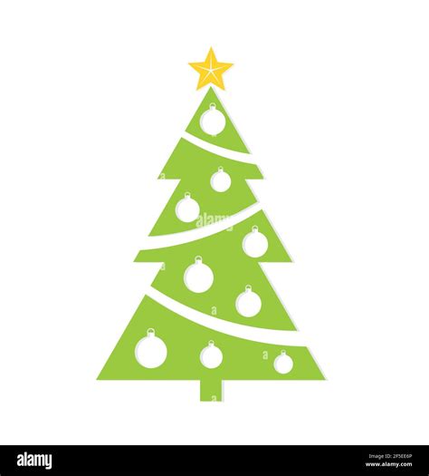 Green Christmas Tree Vector Illustration Stock Vector Image And Art Alamy