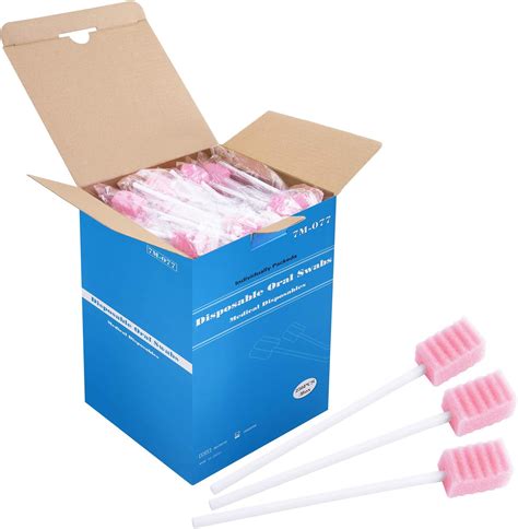 Amazon Munkcare Disposable Oral Foam Tipped Swab Mouth Cleaning