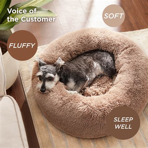 Bedsure Calming Dog Bed For Small Dogs Donut Washable Small Pet Bed