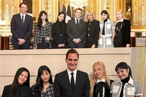 Blackpink Posa Con El Presidente Franc S Emmanuel Macron La Primera