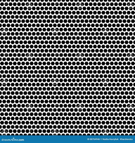 Seamless Texture Perforated Pattern Metal Surface With Hexagons Stock