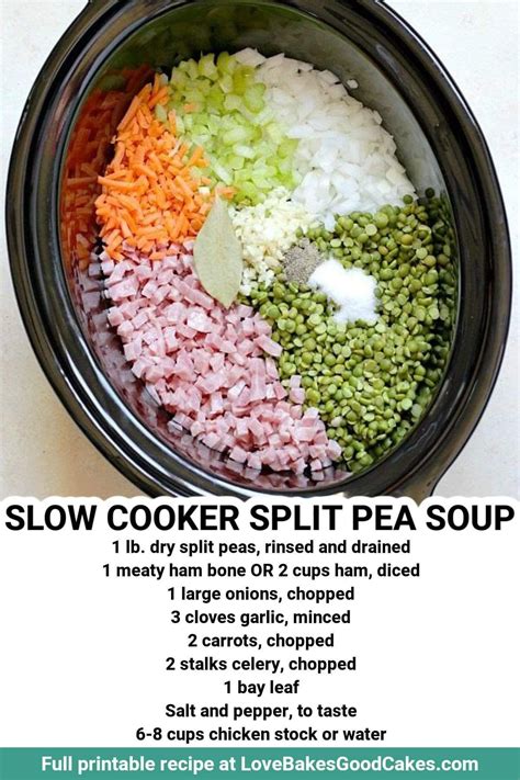 Slow Cooker Split Pea Soup Valerie S Kitchen Artofit