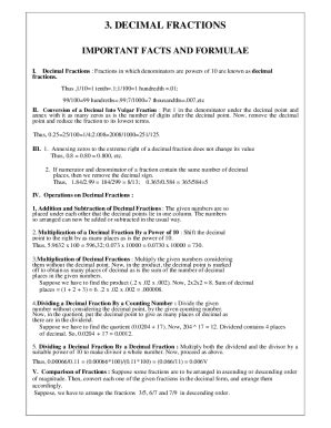 Fillable Online Decimal FractionDefinition, Examples, Practice Problems ...