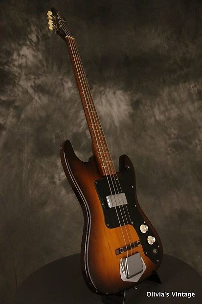 1960 S Kay Bass Model 5921 W Bushwacker Headstock Reverb