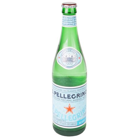 San Pellegrino Sparkling Natural Mineral Water Glass Bottles 24 Case