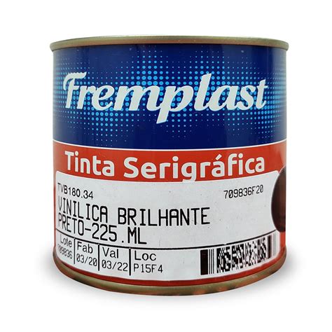 Vinílica brilhante tinta serigráfica base resinas vinílicas preto 225