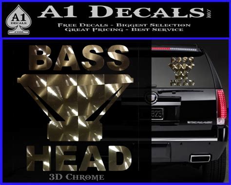 Bass Head D1 Decal Sticker » A1 Decals