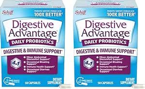 Amazon Digestive Advantage Daily Probiotic Capsule 50 Count In A