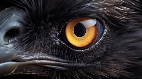 Premium Photo | Crow eye closeup