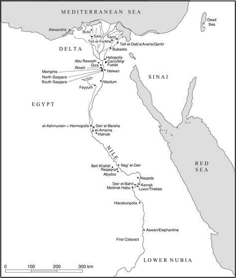 Ancient Egyptian Cities Map