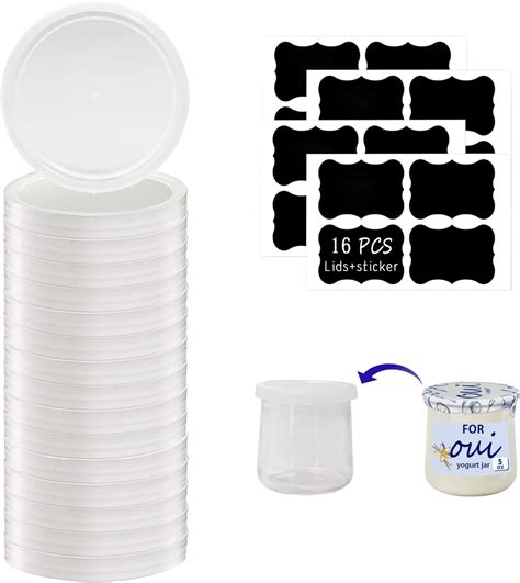 Oui Yogurt Jar Lids 12 Pack Oui Lids With Bottle Labels