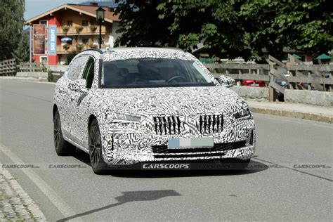 2023 Skoda Superb Combi Spied Looking Larger And More Assertive | Carscoops