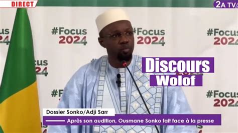 FACE A LA PRESSE Le Discours Fort De SONKO En WOLOF YouTube