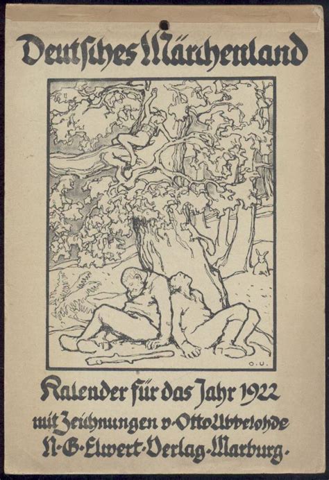 Deutsches Märchenland Kalender für das Jahr 1922 mit Zeichnungen von