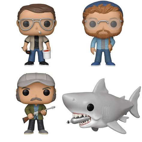 Funko POP! Movies Jaws Collectors Set - Chief Brody, Matt Hooper, Quint ...