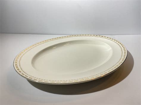 ALFRED MEAKIN Gold Crown Serving Plate Platter 12 1 2 Inches Etsy