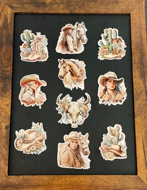 Vinyl Waterproof Western Cowgirl Stickers Vintage Western Stickers