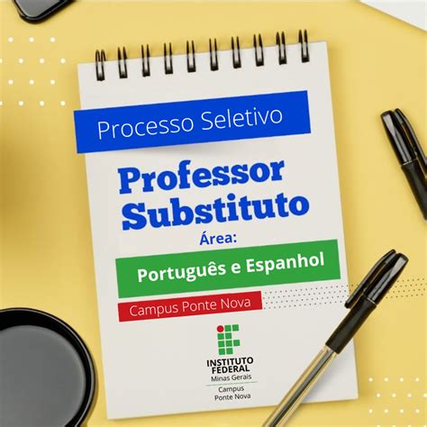 Inscrições abertas Processo Seletivo Professor Substituto de Português