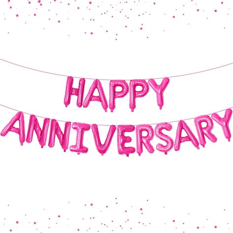 Amazon Katchon Hot Pink Happy Anniversary Balloons Letters