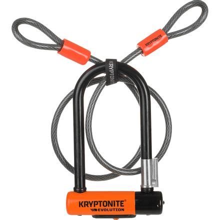 Kryptonite Evolution Mini 7 U Lock Double Deadbolt 120cm Cable Bike